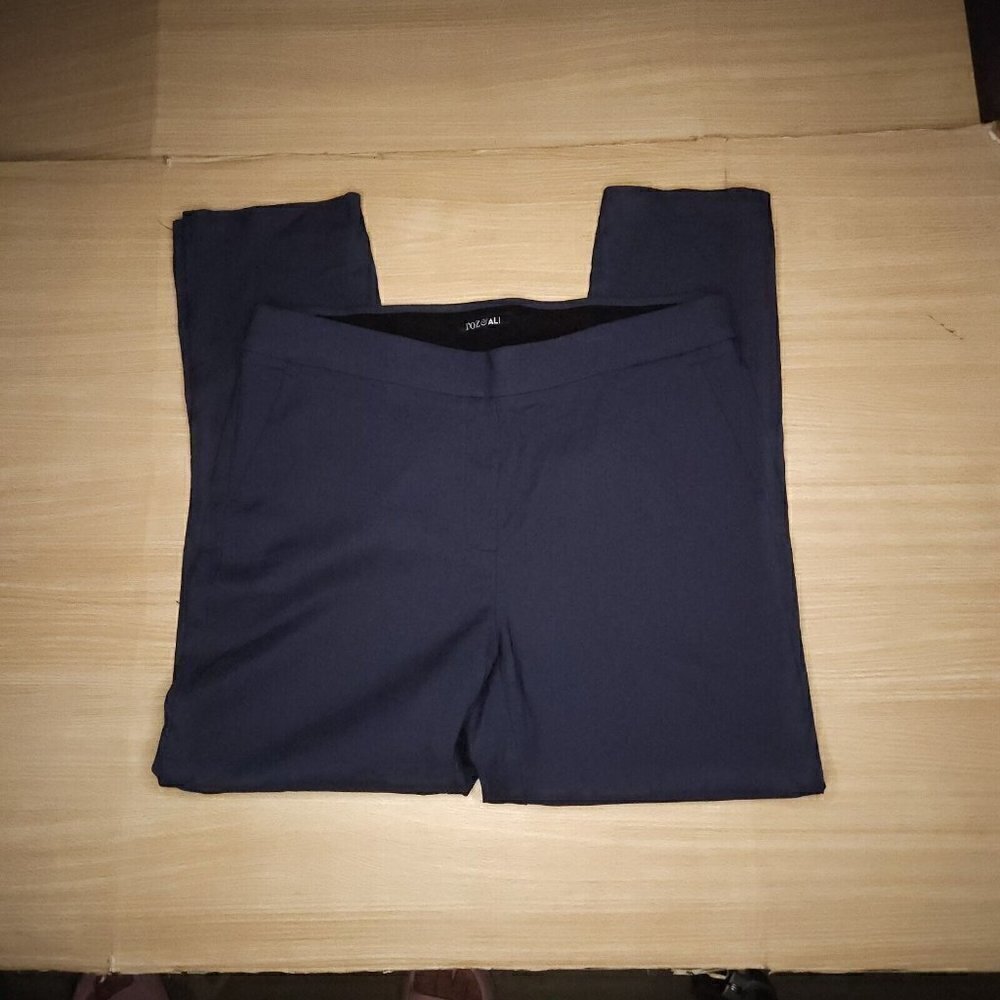 Baldwin Womens Flowy Navy Blue Tapered pants Small